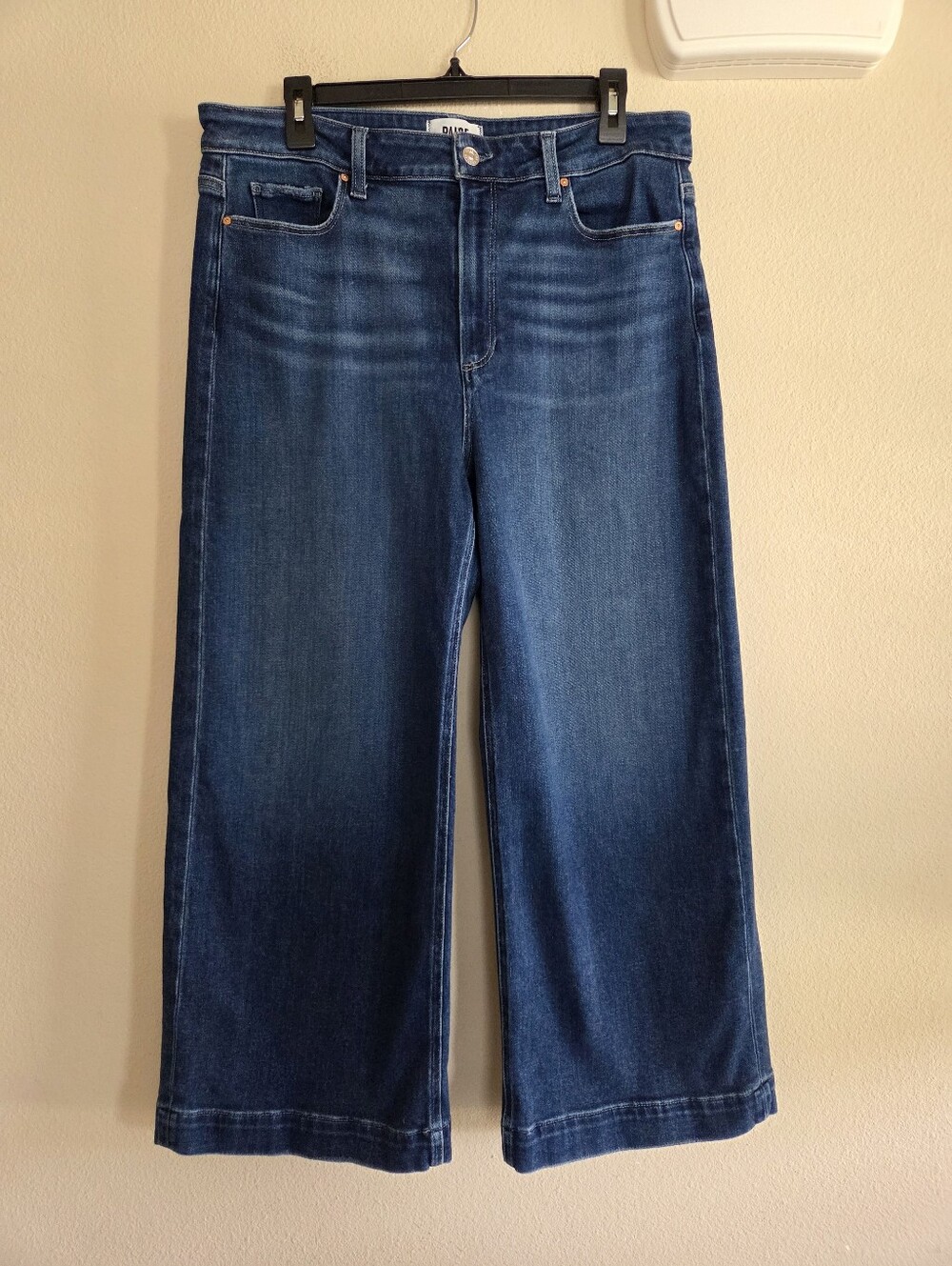 Paige Women's Anessa Wide Leg Jean Size 33 Foreign Film - Picture 2 of 12